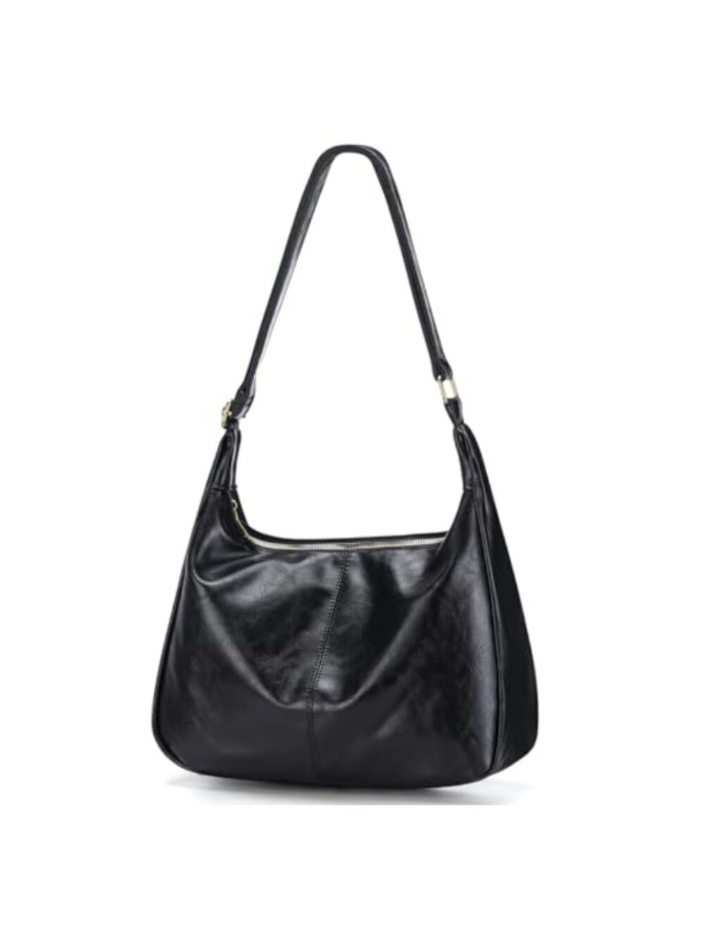 PU Leather Hobo Shoulder Bag Vegan Slouchy Crossbody Handbag Purse